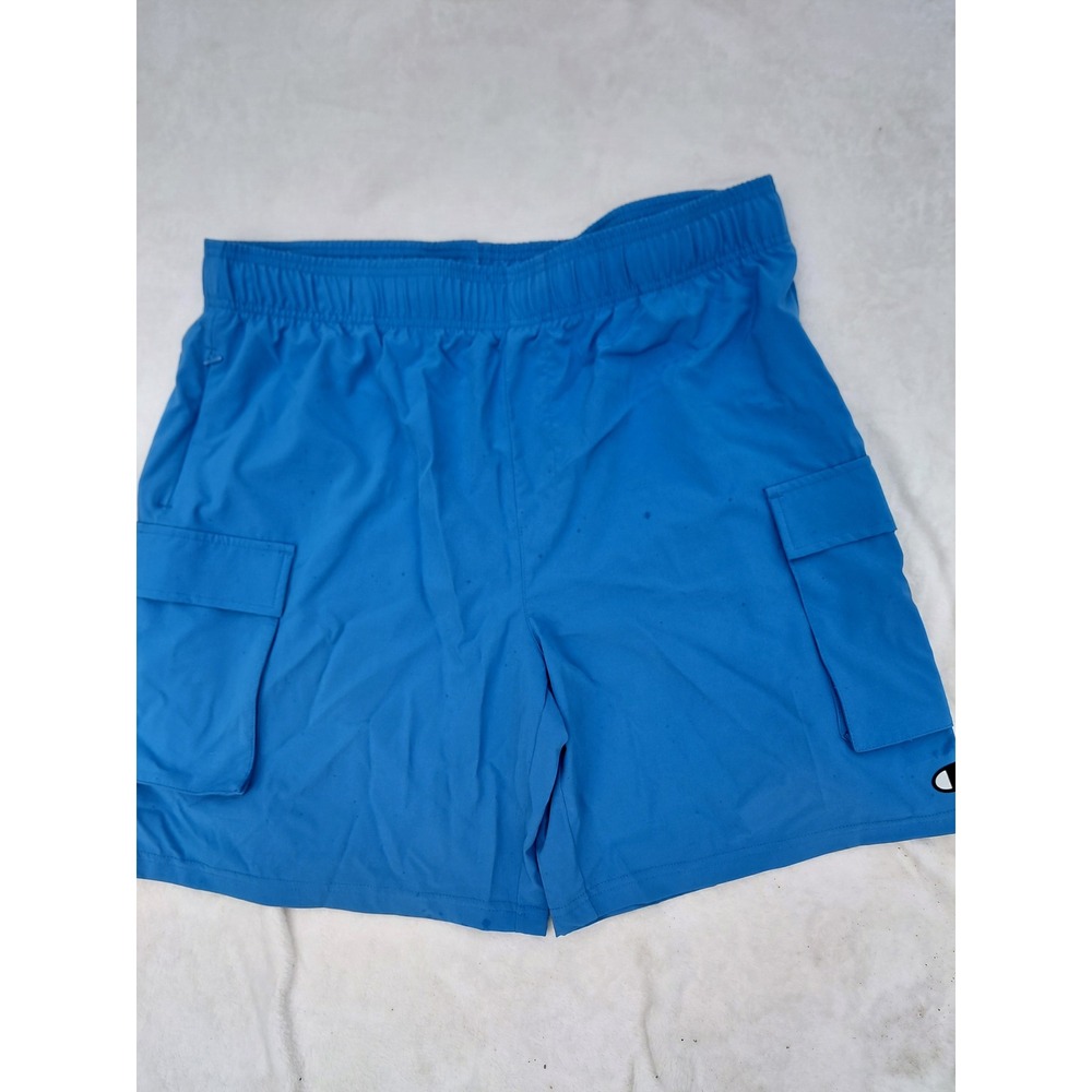 Champion Mens Cargo Shorts XL Mountain Air Blue Elastic Waist SY2022